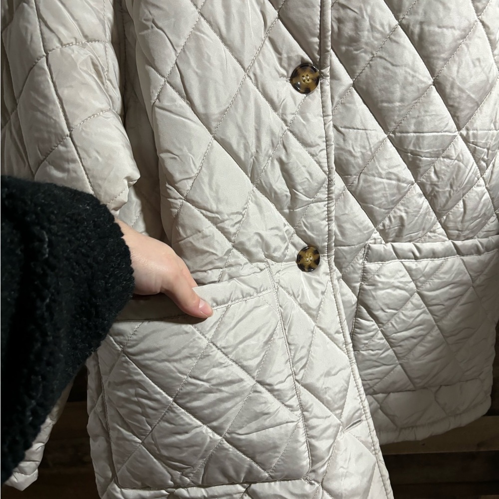 OFF WHITE LIGHT WEIGHT PUFFER JACKET - Picture 5 of 7